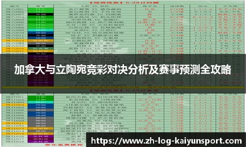 加拿大与立陶宛竞彩对决分析及赛事预测全攻略