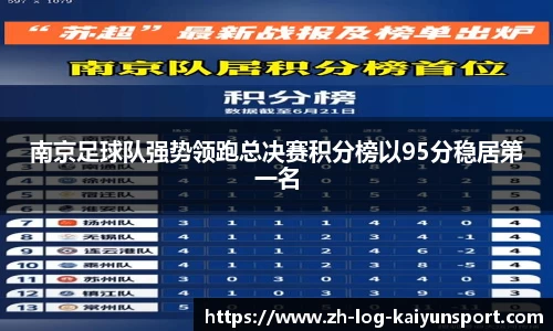 南京足球队强势领跑总决赛积分榜以95分稳居第一名